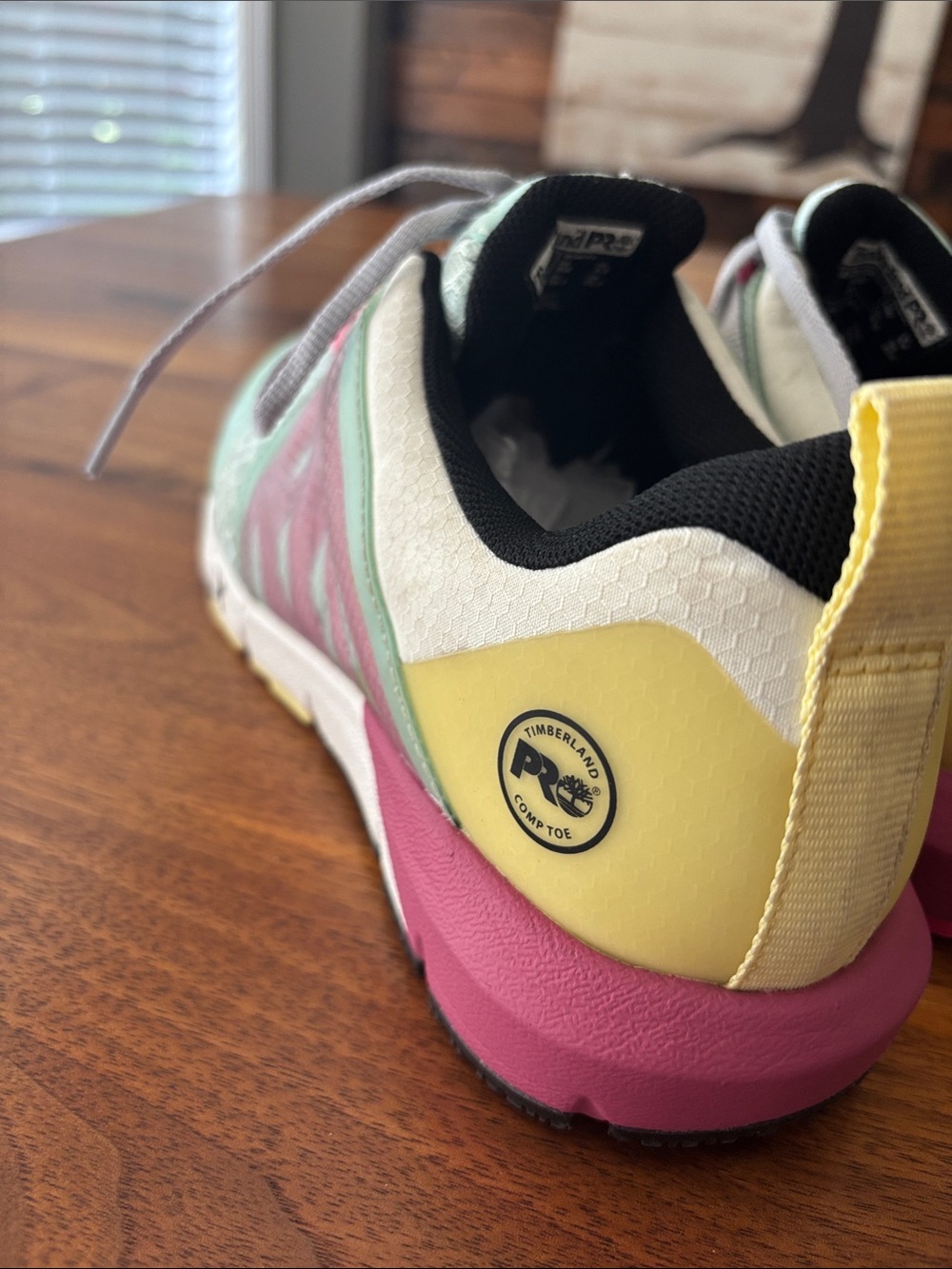 Timberland PRO Radius Comp Toe Pink Green Work Utility Sneaker Shoes Size 8 - Picture 8 of 9